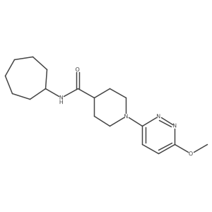 N-cycloheptyl-1-(6-methoxypyridazin-3-yl)piperidine-4-carboxamide结构式