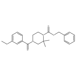 4-(6-Methoxy-pyridine-2-carbonyl)-2,2-dimethyl-piperazine-1-carboxylic acid benzyl ester Structure