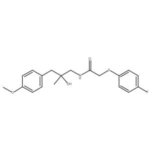 2-((4-fluorophenyl)thio)-N-(2-hydroxy-3-(4-methoxyphenyl)-2-methylpropyl)acetamide结构式