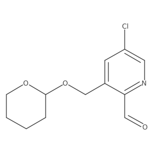 5-Chloro-3-(((tetrahydro-2H-pyran-2-yl)oxy)methyl)picolinaldehyde Structure