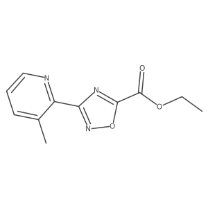 Ethyl 3-(3-methylpyridin-2-yl)-1,2,4-oxadiazole-5-carboxylate结构式