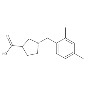 1-(2,4-Dimethylbenzyl)pyrrolidine-3-carboxylic acid Structure