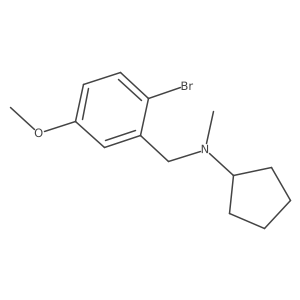 N-[(2-bromo-5-methoxyphenyl)methyl]-N-methylcyclopentanamine Structure