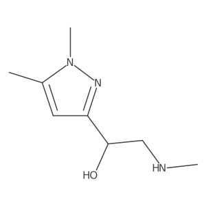 1-(1,5-dimethyl-1H-pyrazol-3-yl)-2-(methylamino)ethan-1-ol Structure