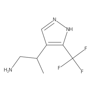 2-[3-(trifluoromethyl)-1H-pyrazol-4-yl]propan-1-amine Structure