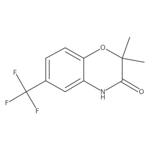 2,2-Dimethyl-6-(trifluoromethyl)-2H-benzo[b][1,4]oxazin-3(4H)-one结构式