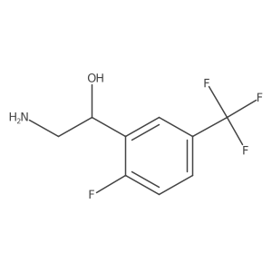 2-Amino-1-[2-fluoro-5-(trifluoromethyl)phenyl]ethan-1-ol结构式