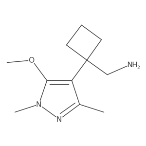 [1-(5-methoxy-1,3-dimethyl-1H-pyrazol-4-yl)cyclobutyl]methanamine结构式
