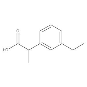 (2S)-2-(3-ethylphenyl)propanoic acid结构式