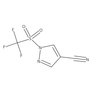 1-(Trifluoromethylsulfonyl)-1H-pyrazole-4-carbonitrile结构式