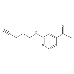 2-[(Pent-4-yn-1-yl)amino]pyrimidine-4-carboxylic acid结构式