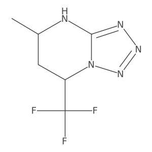 5-methyl-7-(trifluoromethyl)-4H,5H,6H,7H-[1,2,3,4]tetrazolo[1,5-a]pyrimidine结构式