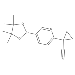(6-(1-Cyanocyclopropyl)pyridin-3-YL)boronic acid pinacol ester结构式