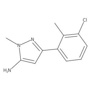 3-(3-chloro-2-methylphenyl)-1-methyl-1H-pyrazol-5-amine结构式