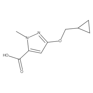3-(Cyclopropylmethoxy)-1-methyl-1H-pyrazole-5-carboxylic acid Structure