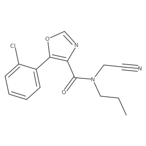 5-(2-chlorophenyl)-N-(cyanomethyl)-N-propyl-1,3-oxazole-4-carboxamide Structure