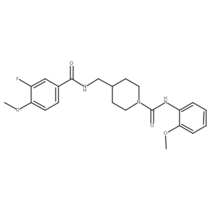 4-((3-fluoro-4-methoxybenzamido)methyl)-N-(2-methoxyphenyl)piperidine-1-carboxamide Structure