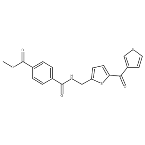 Methyl 4-(((5-(thiophene-3-carbonyl)thiophen-2-yl)methyl)carbamoyl)benzoate Structure