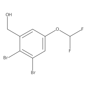 2,3-Dibromo-5-(difluoromethoxy)benzyl alcohol结构式