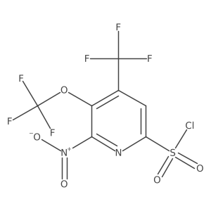 2-Pyridinesulfonyl chloride, 6-nitro-5-(trifluoromethoxy)-4-(trifluoromethyl)-结构式