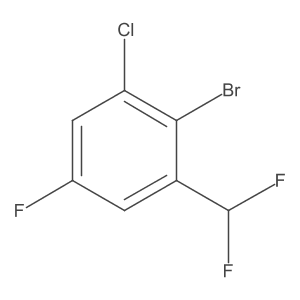 2-Bromo-1-chloro-3-(difluoromethyl)-5-fluorobenzene结构式