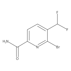 6-Bromo-5-(difluoromethyl)picolinamide结构式