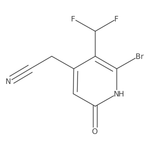 2-(2-Bromo-3-(difluoromethyl)-6-hydroxypyridin-4-yl)acetonitrile结构式