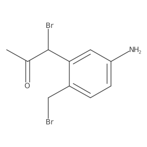1-[5-amino-2-(bromomethyl)phenyl]-1-bromo-propan-2-one Structure