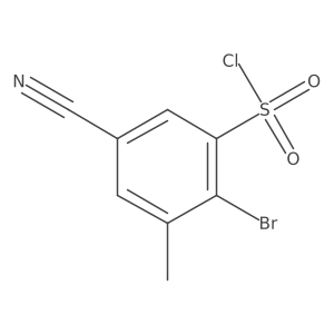 2-Bromo-5-cyano-3-methylbenzenesulfonyl chloride Structure