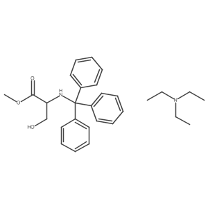 triethylamine methyl (2S)-3-hydroxy-2-[(triphenylmethyl)amino]propanoate结构式