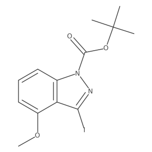 tert-Butyl 3-iodo-4-methoxy-1H-indazole-1-carboxylate结构式