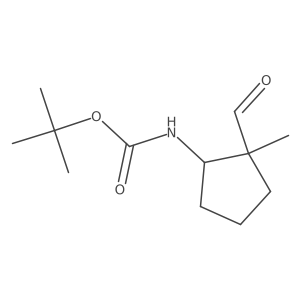 tert-Butyl N-(2-formyl-2-methylcyclopentyl)carbamate结构式