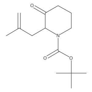 tert-Butyl 2-(2-methylallyl)-3-oxopiperidine-1-carboxylate结构式