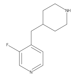 3-Fluoro-4-[(piperidin-4-yl)methyl]pyridine结构式