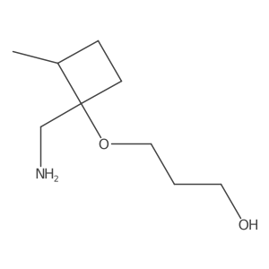3-[1-(Aminomethyl)-2-methylcyclobutoxy]propan-1-ol Structure