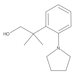 2-Methyl-2-[2-(pyrrolidin-1-yl)phenyl]propan-1-ol结构式