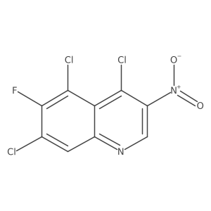 4,5,7-Trichloro-6-fluoro-3-nitroquinoline Structure