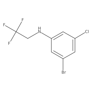 3-Bromo-5-chloro-N-(2,2,2-trifluoroethyl)aniline结构式