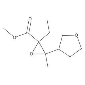 Methyl 2-ethyl-3-methyl-3-(oxolan-3-yl)oxirane-2-carboxylate结构式