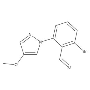 2-bromo-6-(4-methoxy-1H-pyrazol-1-yl)benzaldehyde结构式