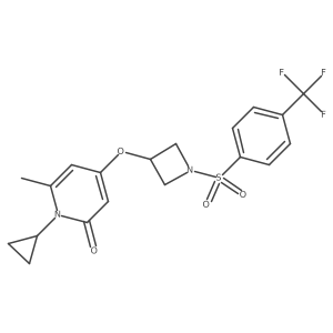 1-cyclopropyl-6-methyl-4-((1-((4-(trifluoromethyl)phenyl)sulfonyl)azetidin-3-yl)oxy)pyridin-2(1H)-one Structure