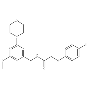 2-(4-chlorophenoxy)-N-((4-methoxy-6-morpholino-1,3,5-triazin-2-yl)methyl)acetamide结构式