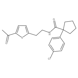 N-(2-(5-acetylthiophen-2-yl)ethyl)-1-(4-chlorophenyl)cyclopentanecarboxamide Structure
