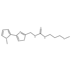 1-(3-methoxypropyl)-3-((3-(1-methyl-1H-pyrrol-2-yl)-1,2,4-oxadiazol-5-yl)methyl)urea Structure