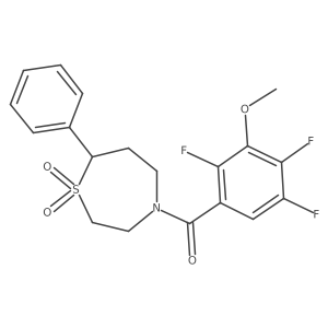 (1,1-Dioxido-7-phenyl-1,4-thiazepan-4-yl)(2,4,5-trifluoro-3-methoxyphenyl)methanone结构式