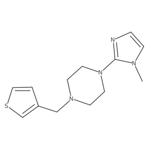 1-(1-methyl-1H-imidazol-2-yl)-4-(thiophen-3-ylmethyl)piperazine结构式