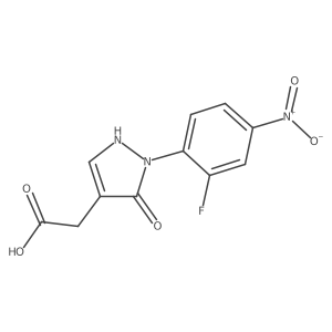 2-[2-(2-Fluoro-4-nitrophenyl)-3-oxo-2,3-dihydro-1H-pyrazol-4-yl]acetic acid Structure