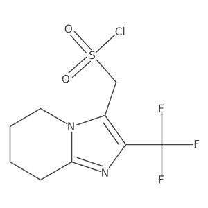 [2-(Trifluoromethyl)-5H,6H,7H,8H-imidazo[1,2-a]pyridin-3-yl]methanesulfonyl chloride Structure