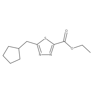 Ethyl 5-(cyclopentylmethyl)-1,3,4-thiadiazole-2-carboxylate结构式