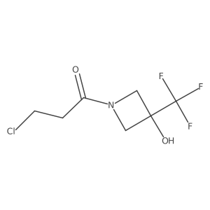 3-Chloro-1-(3-hydroxy-3-(trifluoromethyl)azetidin-1-yl)propan-1-one Structure